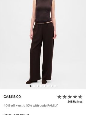 Gap easy pant in black xs